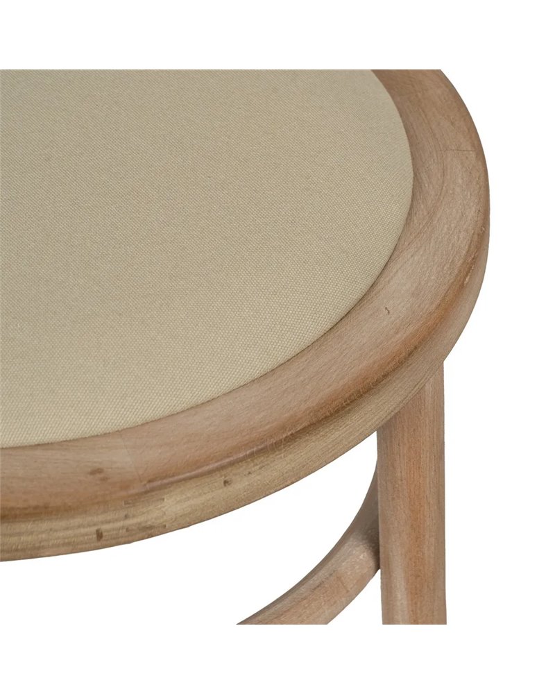 SILLA NATURAL-BEIGE TEJIDO-MADERA 41 X 41 X 89 CM