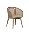 SILLA NATURAL-BEIGE TEJIDO-MADERA 59 X 47 X 81 CM