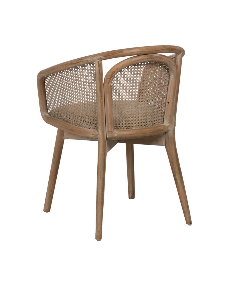 SILLA NATURAL-BEIGE TEJIDO-MADERA 59 X 47 X 81 CM
