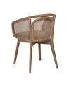 SILLA NATURAL-BEIGE TEJIDO-MADERA 59 X 47 X 81 CM