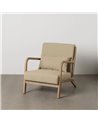 SILLÓN NATURAL-BEIGE TEJIDO-MADERA 66 X 85 X 74 CM