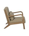 SILLÓN NATURAL-BEIGE TEJIDO-MADERA 66 X 85 X 74 CM