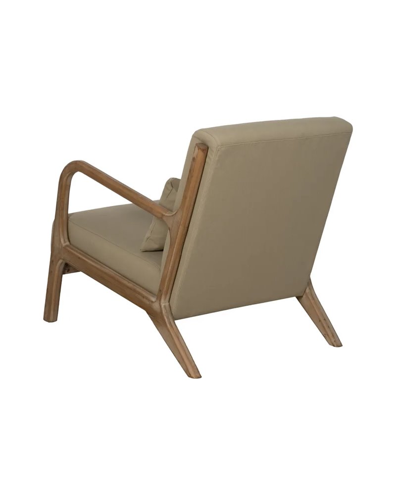 SILLÓN NATURAL-BEIGE TEJIDO-MADERA 66 X 85 X 74 CM