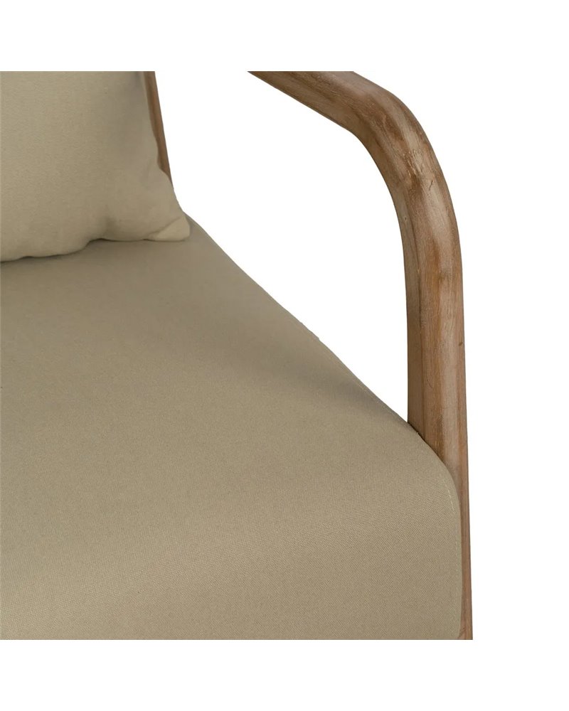 SILLÓN NATURAL-BEIGE TEJIDO-MADERA 66 X 85 X 74 CM