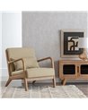 SILLÓN NATURAL-BEIGE TEJIDO-MADERA 66 X 85 X 74 CM