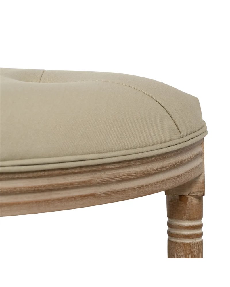 BANQUETA NATURAL-BEIGE TEJIDO-MADERA 125 X 45 X 48 CM