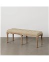 BANQUETA NATURAL-BEIGE TEJIDO-MADERA 122 X 41 X 46 CM
