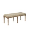 BANQUETA NATURAL-BEIGE TEJIDO-MADERA 122 X 41 X 46 CM