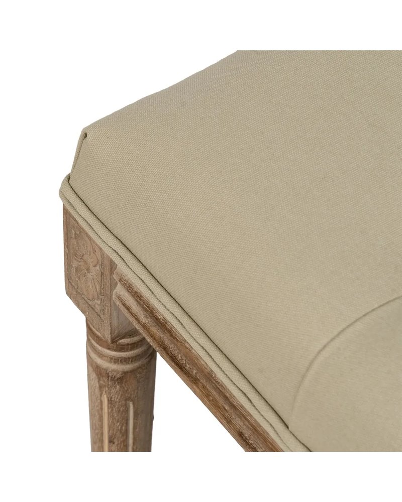 BANQUETA NATURAL-BEIGE TEJIDO-MADERA 122 X 41 X 46 CM