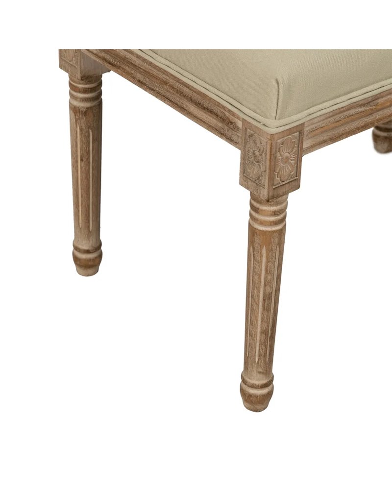 BANQUETA NATURAL-BEIGE TEJIDO-MADERA 122 X 41 X 46 CM