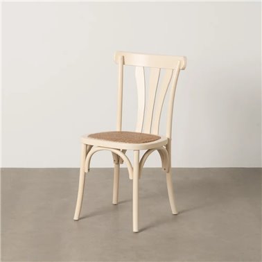SILLA CREMA MADERA DE OLMO CONTRACT 48 X 47 X 88,50 CM