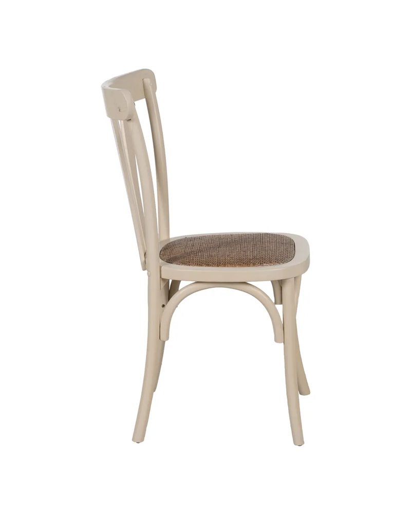 SILLA CREMA MADERA DE OLMO CONTRACT 48 X 47 X 88,50 CM