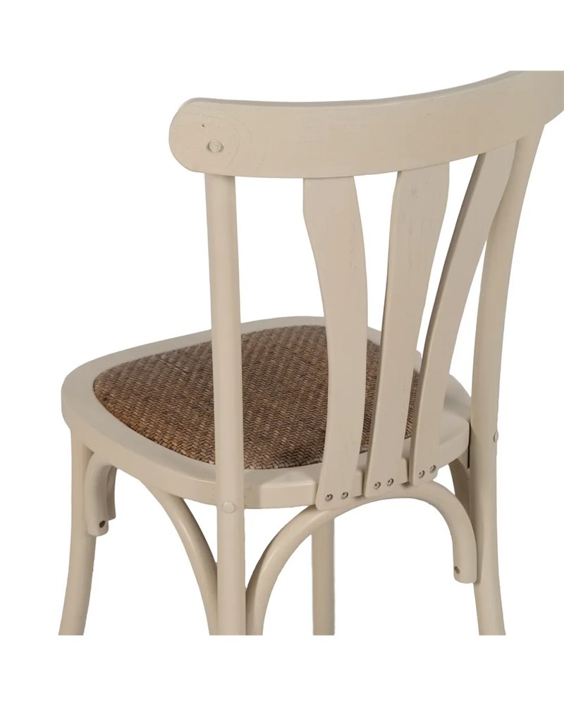 SILLA CREMA MADERA DE OLMO CONTRACT 48 X 47 X 88,50 CM
