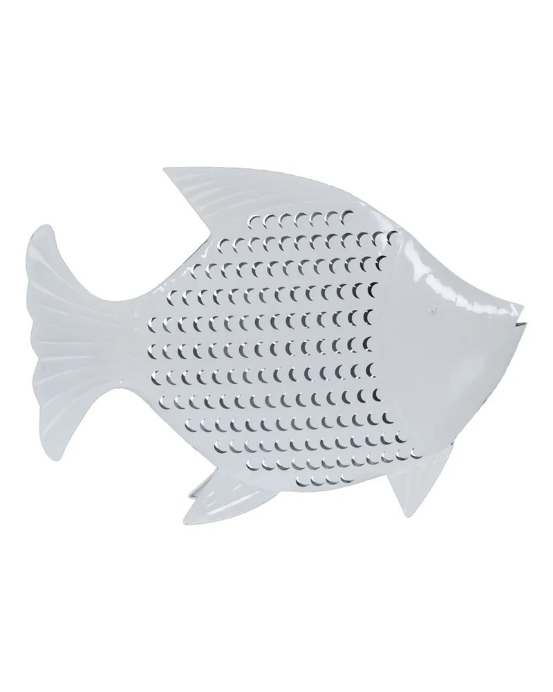 FIGURA PEZ BLANCO METAL 59,50 X 11 X 43 CM