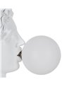 LÁMPARA MESA CHICA BLANCO RESINA 35,50 X 20 X 31 CM