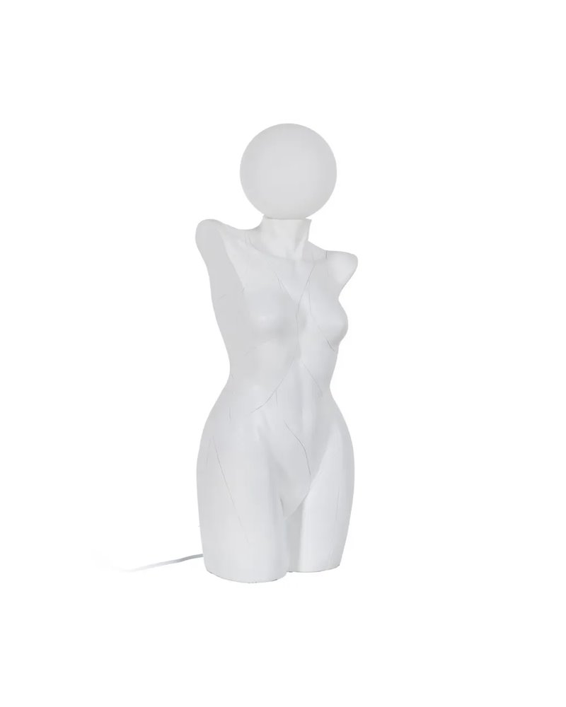 LÁMPARA MESA MUJER BLANCO RESINA 26,50 X 21 X 70,50 CM