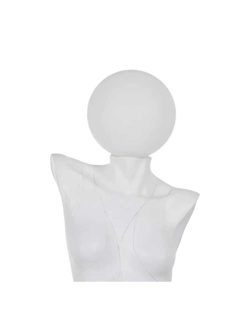 LÁMPARA MESA MUJER BLANCO RESINA 26,50 X 21 X 70,50 CM