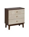 MESITA TALLADA BLANCO-MARRÓN DM-MADERA 64 X 36 X 71 CM
