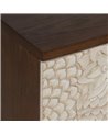 MESITA TALLADA BLANCO-MARRÓN DM-MADERA 64 X 36 X 71 CM
