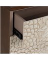 MESITA TALLADA BLANCO-MARRÓN DM-MADERA 64 X 36 X 71 CM