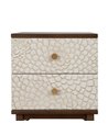 MESITA TALLADA BLANCO-MARRÓN DM-MADERA 48 X 36 X 60 CM
