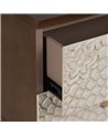 MESITA TALLADA BLANCO-MARRÓN DM-MADERA 48 X 36 X 60 CM