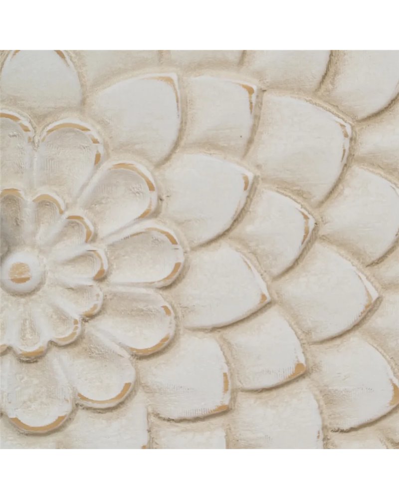 MESITA TALLADA BLANCO-MARRÓN DM-MADERA 48 X 36 X 60 CM