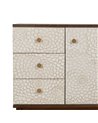 MUEBLE RECIBIDOR TALLADA BLANCO-MARRÓN 80 X 39 X 80 CM