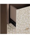 MUEBLE RECIBIDOR TALLADA BLANCO-MARRÓN 80 X 39 X 80 CM