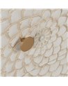 MUEBLE RECIBIDOR TALLADA BLANCO-MARRÓN 80 X 39 X 80 CM