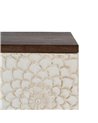 MUEBLE RECIBIDOR TALLADA BLANCO-MARRÓN 80 X 39 X 80 CM
