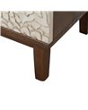 MUEBLE RECIBIDOR TALLADA BLANCO-MARRÓN 80 X 39 X 80 CM