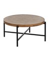 MESA CENTRO NATURAL-NEGRO METAL-MADERA 89 X 89 X 42,50 CM