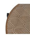 MESA CENTRO NATURAL-NEGRO METAL-MADERA 89 X 89 X 42,50 CM