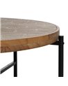 MESA CENTRO NATURAL-NEGRO METAL-MADERA 89 X 89 X 42,50 CM