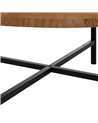 MESA CENTRO NATURAL-NEGRO METAL-MADERA 89 X 89 X 42,50 CM