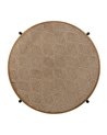 MESA CENTRO NATURAL-NEGRO METAL-MADERA 89 X 89 X 42,50 CM