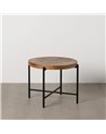 MESITA NATURAL-NEGRO METAL-MADERA 69 X 69 X 52,50 CM