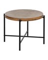 MESITA NATURAL-NEGRO METAL-MADERA 69 X 69 X 52,50 CM