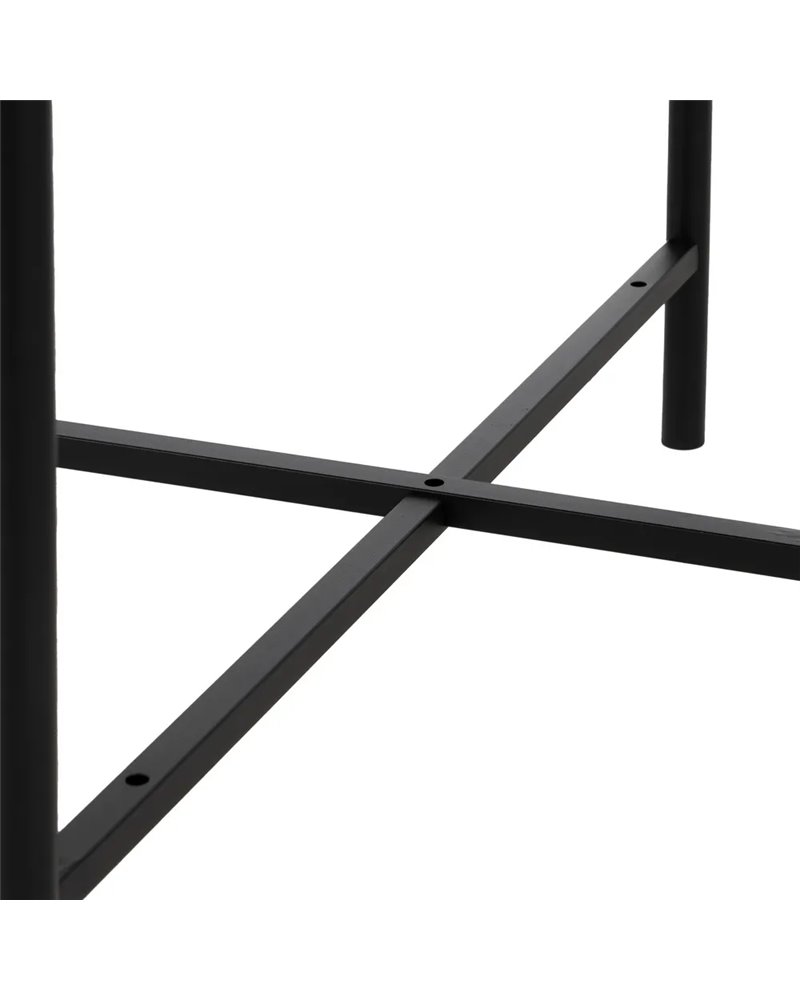 MESITA NATURAL-NEGRO METAL-MADERA 69 X 69 X 52,50 CM