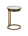 S/2 MESITAS DORADO METAL-CRISTAL 38 X 38 X 55,50 CM