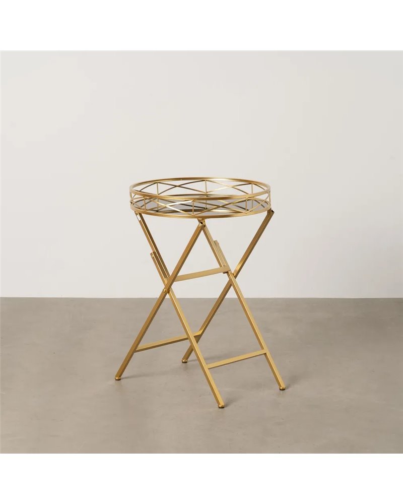 MESITA DORADO METAL-CRISTAL DECORACIÓN 51 X 49 X 71,30 CM