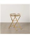 MESITA DORADO METAL-CRISTAL DECORACIÓN 51 X 49 X 71,30 CM