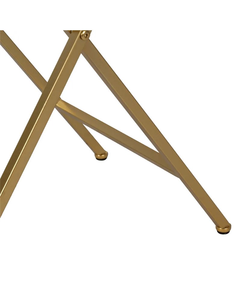 MESITA DORADO METAL-CRISTAL DECORACIÓN 51 X 49 X 71,30 CM