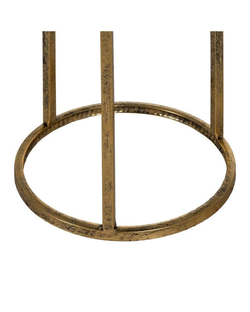 S/2 MESITAS DORADO METAL-CRISTAL 38 X 38 X 55,50 CM