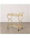 CAMARERA DORADO METAL-CRISTAL DECORACIÓN 77 X 40 X 88 CM