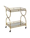 CAMARERA DORADO METAL-CRISTAL DECORACIÓN 77 X 40 X 88 CM