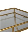 CAMARERA DORADO METAL-CRISTAL DECORACIÓN 77 X 40 X 88 CM