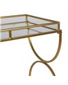 CAMARERA DORADO METAL-CRISTAL DECORACIÓN 77 X 40 X 88 CM