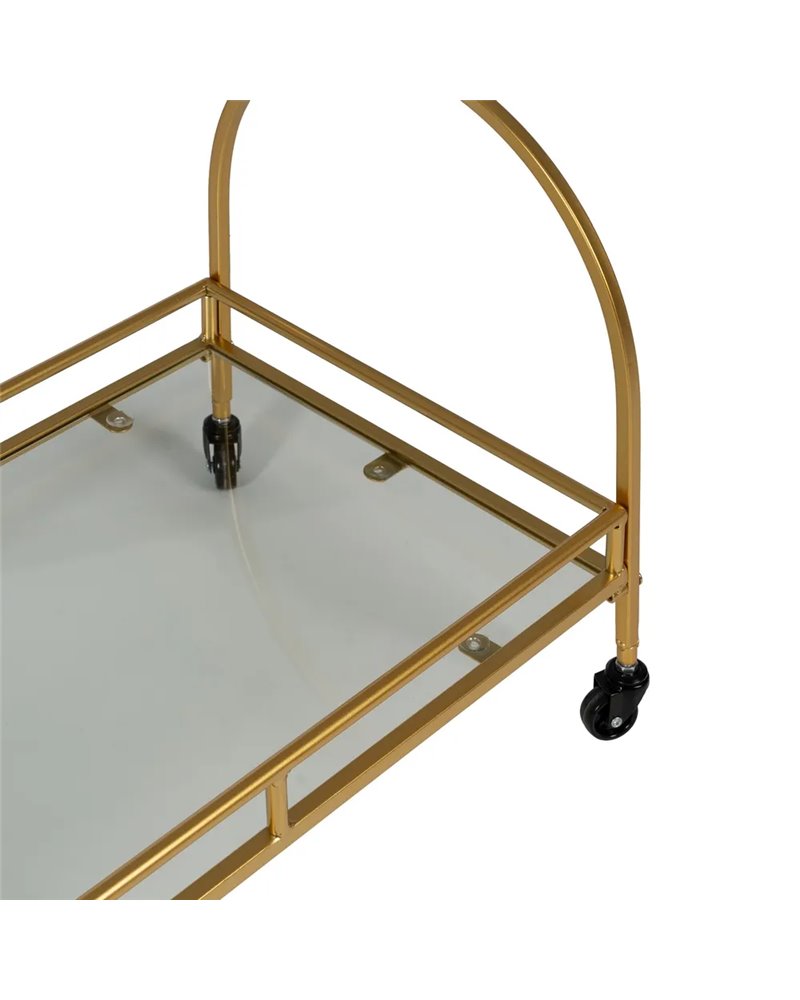 CAMARERA DORADO METAL-CRISTAL DECORACIÓN 77 X 40 X 88 CM